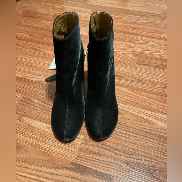 Stella McCartney Velvet Suede Block Black Boots size woman US 9 (euro 40) w/ box - Picture 4 of 11